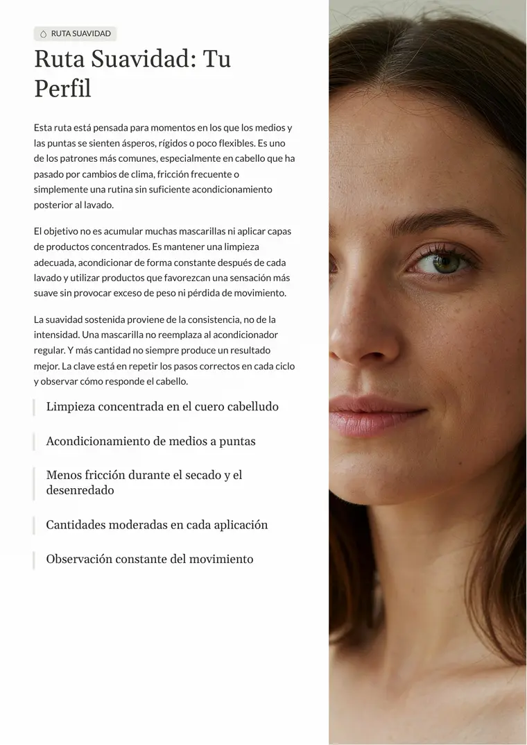 Página interna de una ruta capilar